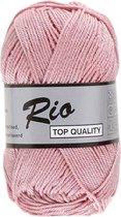 Lammy Yarns Rio katoen garen oud roze (712) naald 3 a 3 5mm 10 bollen