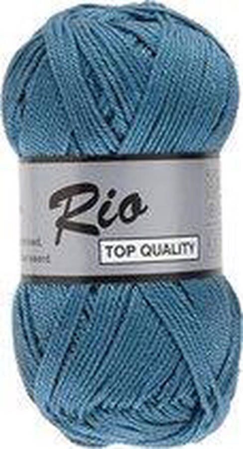 Lammy Yarns Rio katoen garen petrol blauw (457) naald 3 a 3 5mm 10 bollen