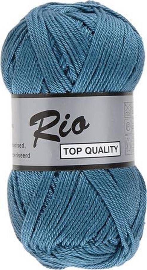 Lammy Yarns Rio katoen garen petrol blauw (457) naald 3 a 3 5mm 5 bollen