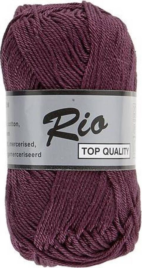 Lammy Yarns Rio katoen garen rode kool rood (858) naald 3 a 3 5 mm 1 bol