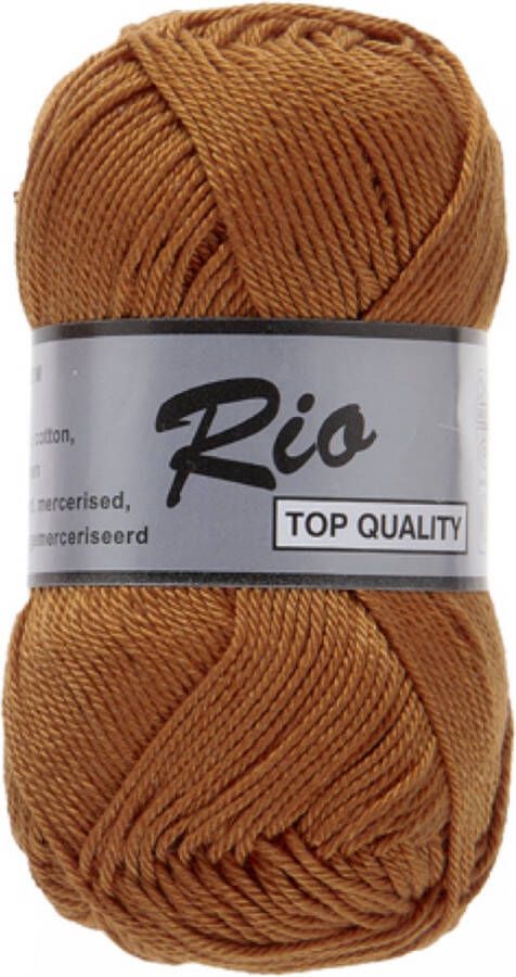 Lammy Yarns Rio Katoen garen Roest (860) 1 bol van 50 gram pendikte 3 5 mm