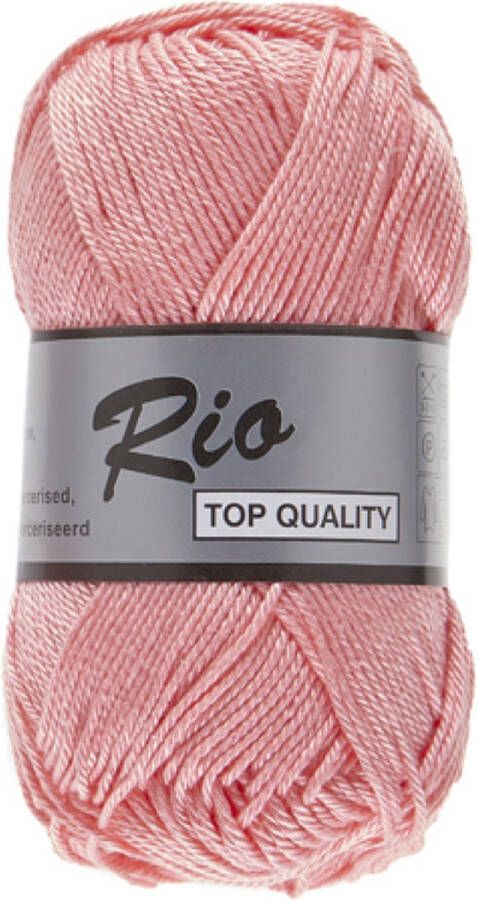 Lammy Yarns Rio Katoen garen Roze (856) 1 bol van 50 gram pendikte 3 5 mm