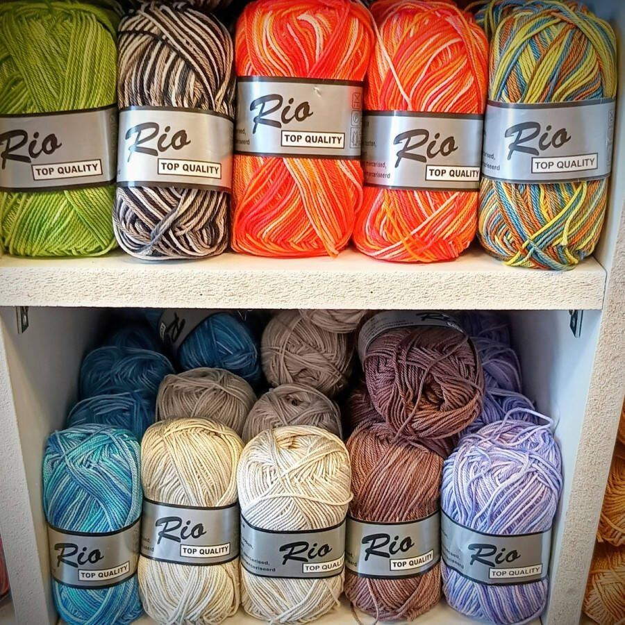 Lammy Yarns Rio Multi roze gemêleerd katoen garen 5 bollen