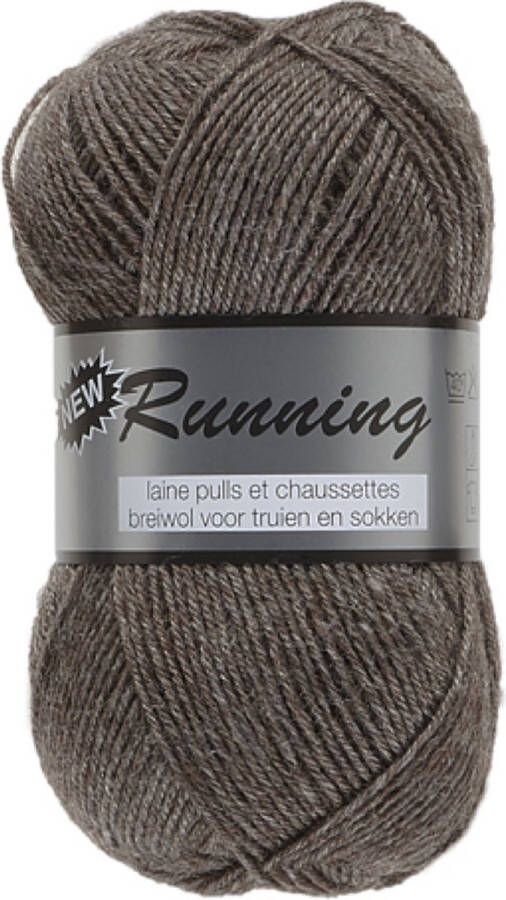 Lammy Yarns Running Sokkenwol donker bruin (793) 1 bol wol en acryl garen pendikte 3-4 mm 50 grams