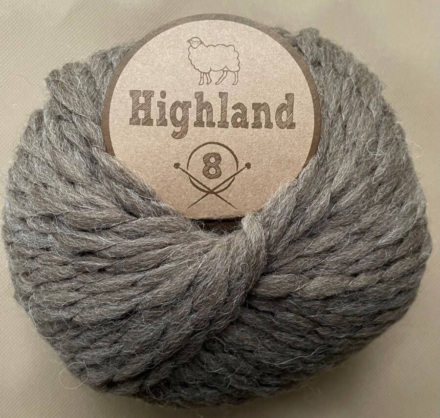 Lammy Yarns WOL-GAREN- -HIGHLAND 8 027-BREIEN&HAKEN-PER 5 STUKS
