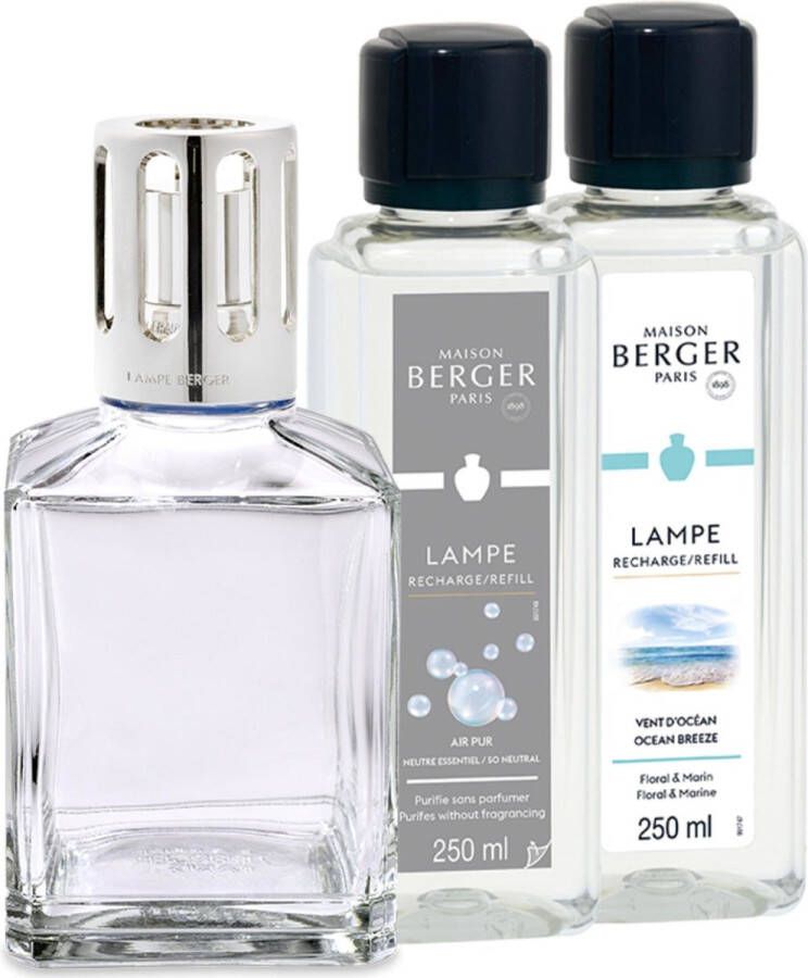 Lampe berger Starter- & Giftset Carré inclusief 2x 180 ml parfum