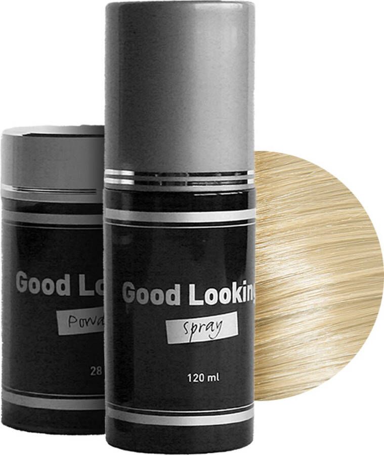 Lanaform Good Looking-1 Spray + 1 Powder-Blond Haarspray Hairspray Volumepoeder Haarpoeder Kaalheid Haarverdikker