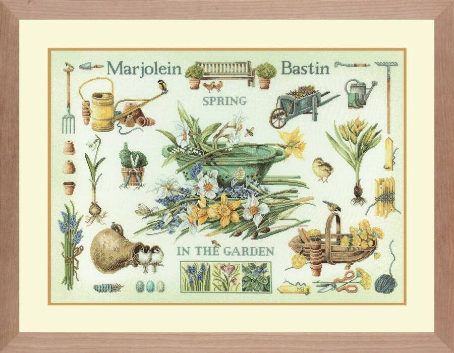 Lanarte borduurpakket 34289 marjolein bastin lente in de tuin