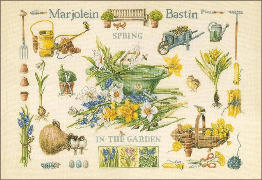 Lanarte Borduurpakket Lente in de tuin Marjolein Bastin ( )