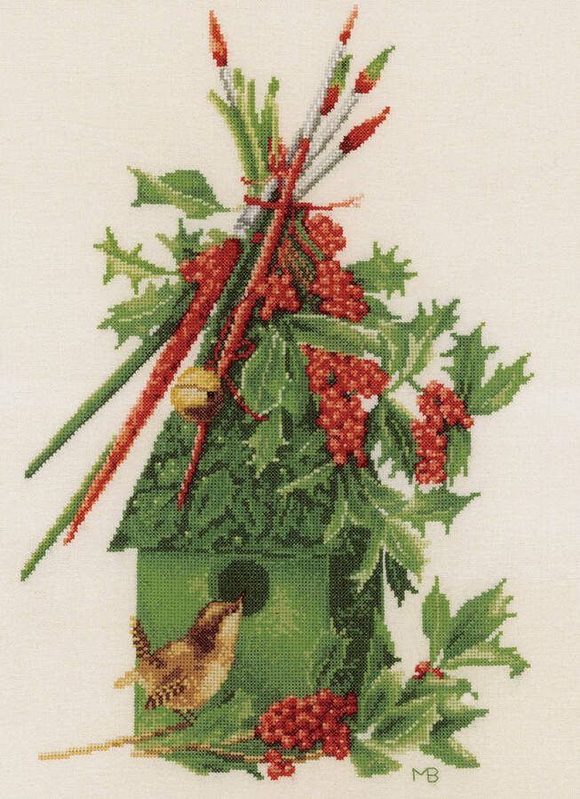 Lanarte borduurpakket PN0173607 marjolein bastin winterhuisje