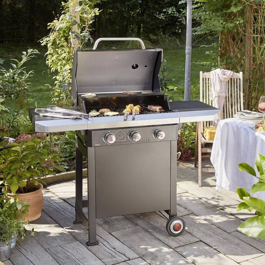 Landmann GasBBQ Trexon PTS 3.1 Zwart 4 branders Inclusief gasslang Gas bbq barbecue