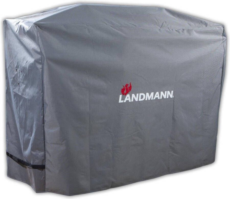 Landmann Premium Polyester beschermhoes XL H 120 x B 145 x D 60 cm Grijs BBQ hoes Regenbestendig Waterdicht