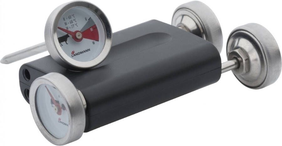 Landmann Selection BBQ thermometer rvs grillthermometer RVS 4-delig Thermometer