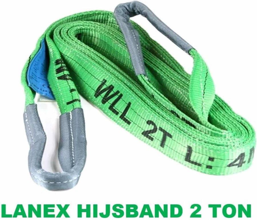 LANEX Hijsband 2 ton 03 meter groen