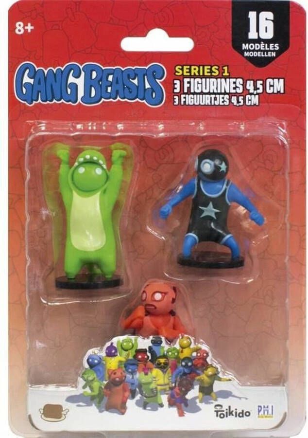 Lansay Actiefiguren Gang Beasts Lot #1 4 5 cm 3 Onderdelen