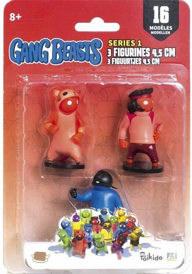 Lansay Actiefiguren Gang Beasts Lot #4 5 cm 3 Onderdelen