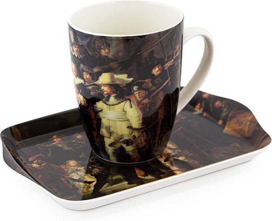 Lanzfeld (museumwebshop.com) Kado set: mok en dienblaadje De Nachtwacht Rembrandt