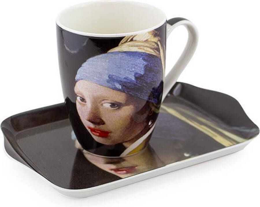 Lanzfeld (museumwebshop.com) Kado set: mok en dienblaadje Meisje met de Parel Vermeer
