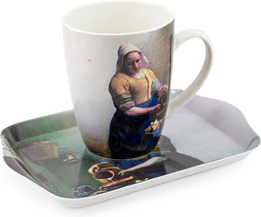 Lanzfeld (museumwebshop.com) Kado set: mok en dienblaadje Melkmeisje Vermeer