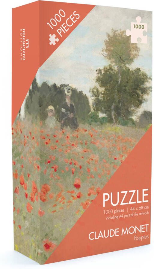 Lanzfeld (museumwebshop.com) Puzzel 1000 stukjes Claude Monet Veld met klaprozen