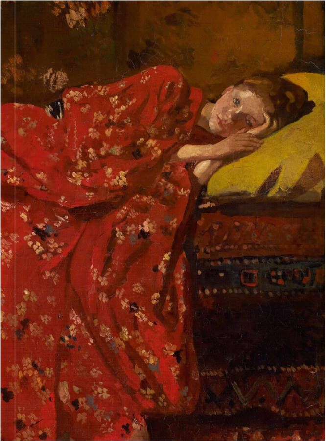 Lanzfeld (museumwebshop.com) Softcover kunst schetsboek Kunstmuseum Breitner Meisje in rode kimono