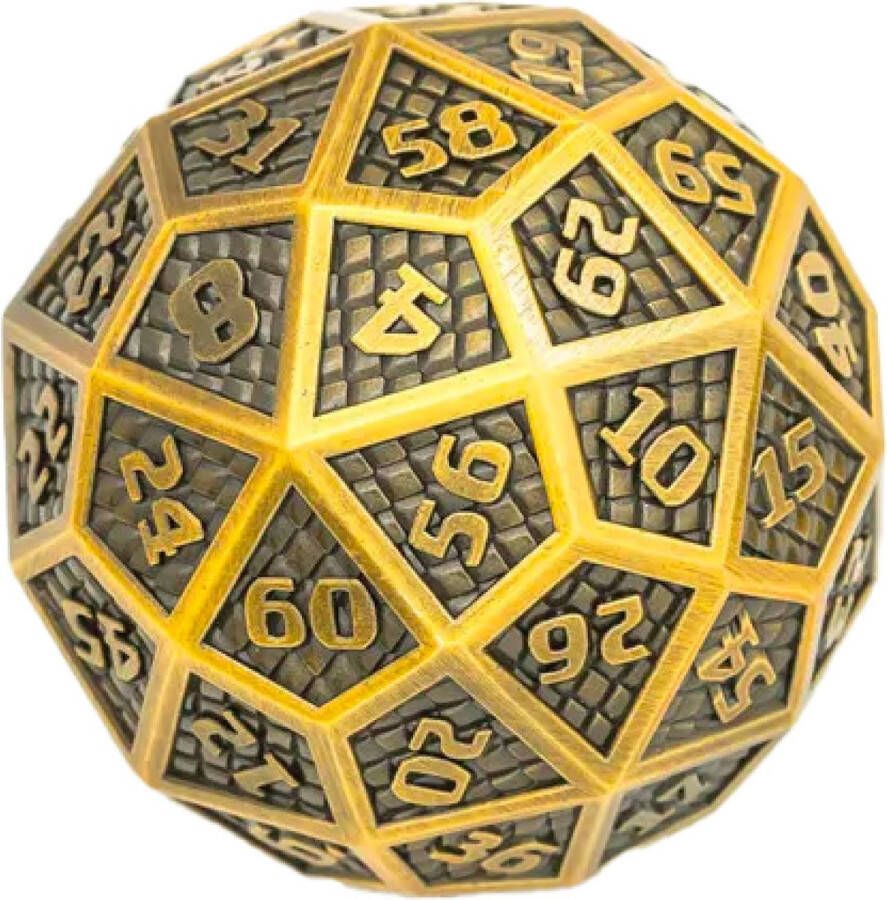 Lapi Toys Dungeons and Dragons D60 dobbelsteen D60 DnD dobbelsteen D60 D&D dobbelsteen Metaal Goud