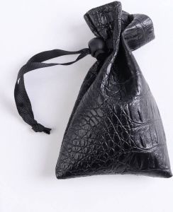 Lapi Toys Dungeons and Dragons dice bag DnD dice bag D&D storage bag Dice pouch Polydice bag Kunstleer Zwart