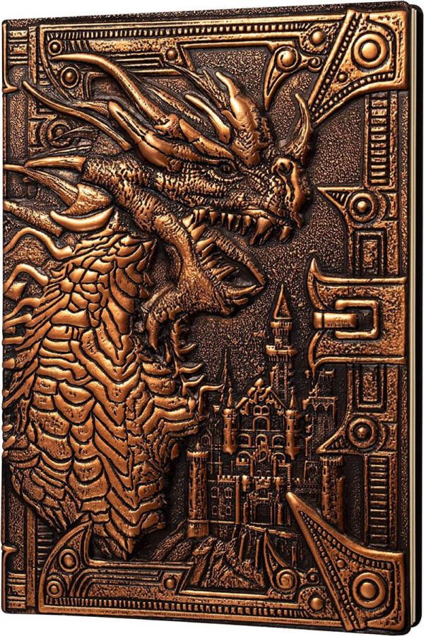 Lapi Toys Dungeons and Dragons notitieboek DnD D&D Draken notitieboek A5 Hardcover Brons