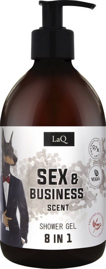 LaQ Doberman Shower Gel Mannen 8 in 1 Smell of Sex & Business Natuurlijk & Vegan 500ml