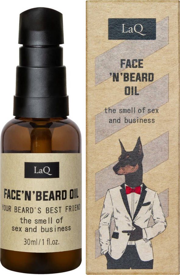 LaQ Face 'n' Beard Oil Doberman Baardolie voor Gezicht en Baard Hydraterende Verzachtende en Beschermende Scheerolie 30ml