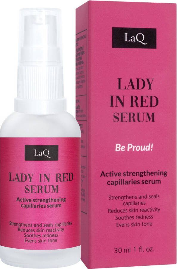 LaQ Lady in Red Serum Versterkend Gezichtsserum voor Bloedvaten Anti Rode Huid 30ml