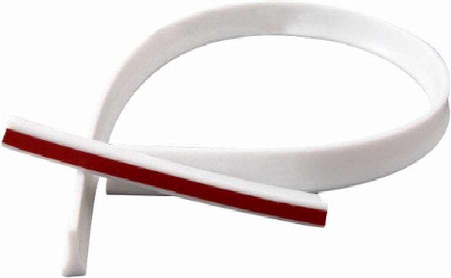 Lariwo Sanitair Siliconen waterkering laag 100cm 100 cm wit douche douchebak douchegordijn wc toilet wasbak waterstopper waterdorpel waterdrempel