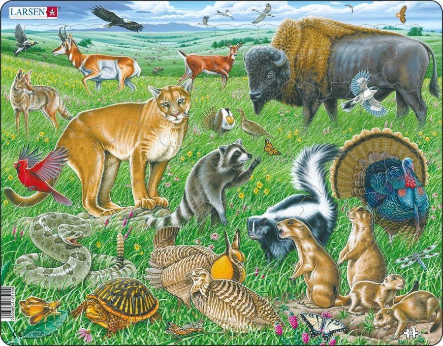 SpelHobby Larsen legpuzzel Maxi Amerikaanse Prairie 53 stukjes