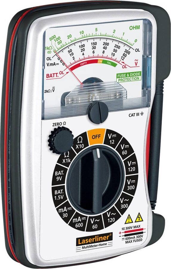 Laserliner MultiMeter-Home Multimeter Analoog AC DC 300V & 600mA