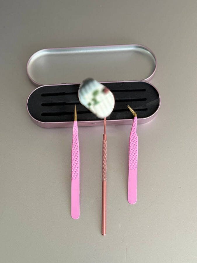 Lashes and More Wimper extension pincetten set Roze Wimperextensions