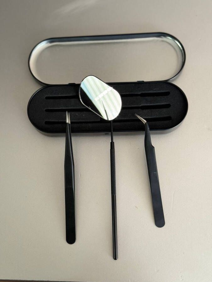 Lashes and More Wimper extension pincetten set Zwart Wimperextensions