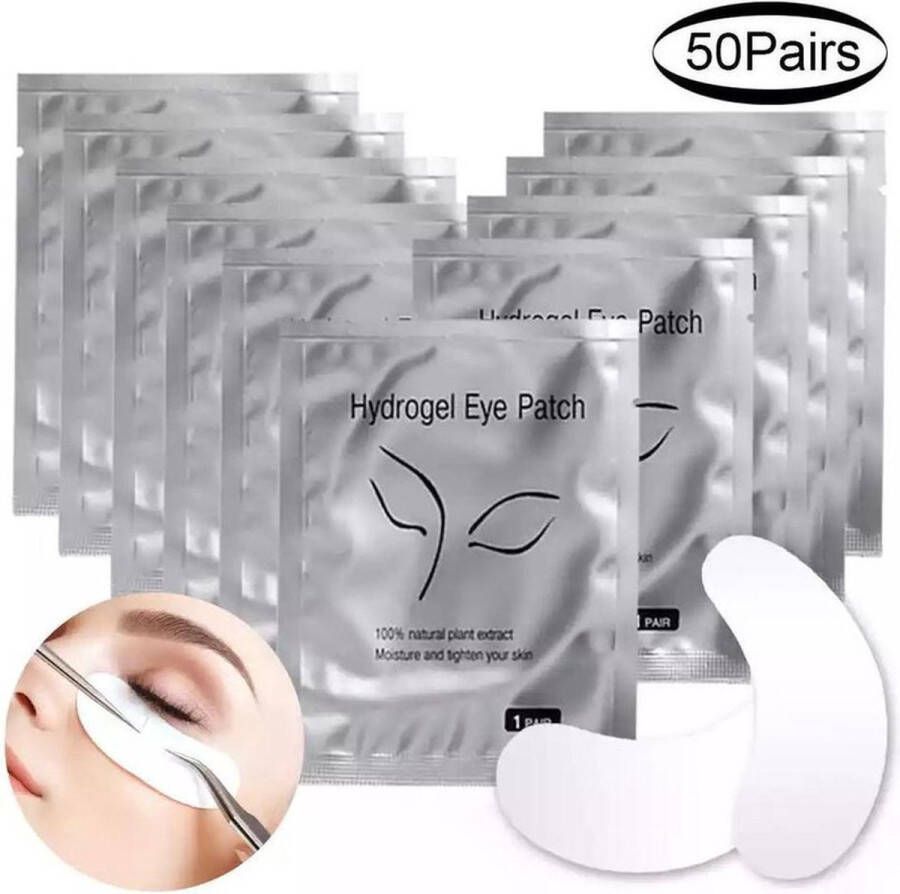 Lashes & Beauty By Patricia lashes & beauty 100 stuks 50 paar eye patches -WIMPEREXTENSION EYE-PADS OOGKUSSENS PLUISVRIJ eye pads