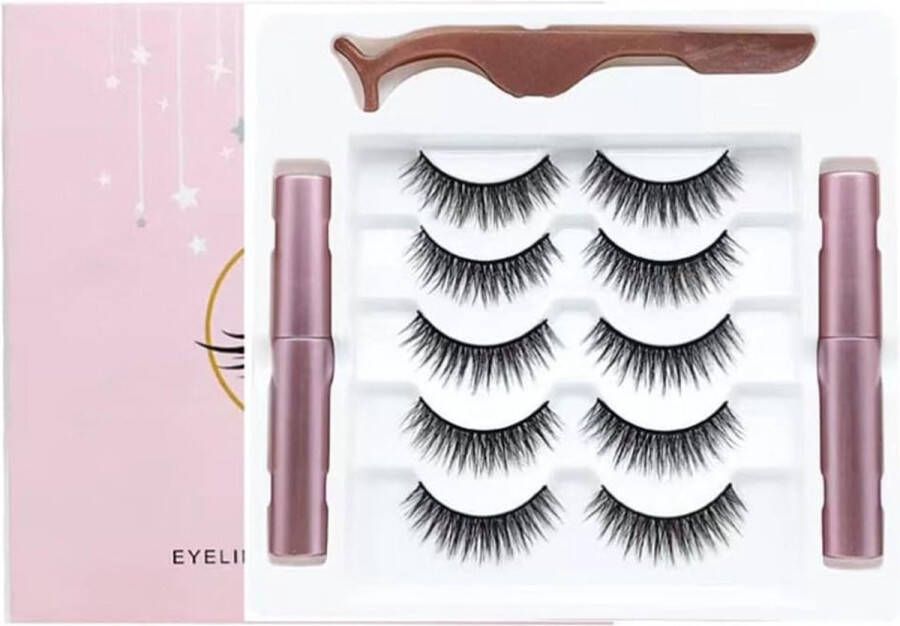 LashFusion Magnetische Wimpers met Eyeliner en Applicator Wimperextensions Nep Wimpers Valse Nepwimpers Magnetic Fake Lashes voor Natuurlijk en Volumineus Effect