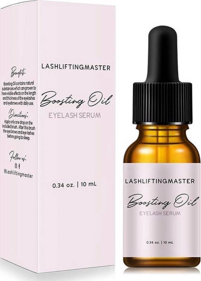 LashLiftingMaster Oil + GRATIS 3D SLAAPMASKER + Boosting Eyelash wimper borstel Wimper Serum met Vitamine C en E Wonderolie Natuurlijk sterke lange dikke wimper groei Castor olie Lashlift haarolie baardolie