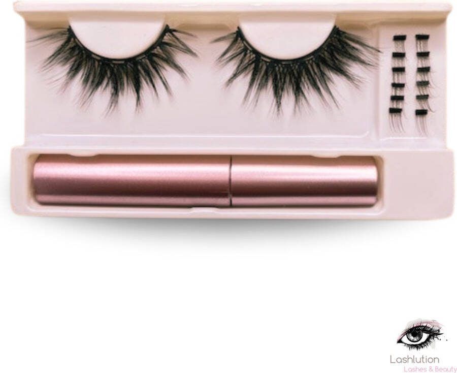 Lashlution Magnetische Wimpers Kyra Dramatic Collectie Starterkit Magnetische Eyeliner en Anchor Magneten