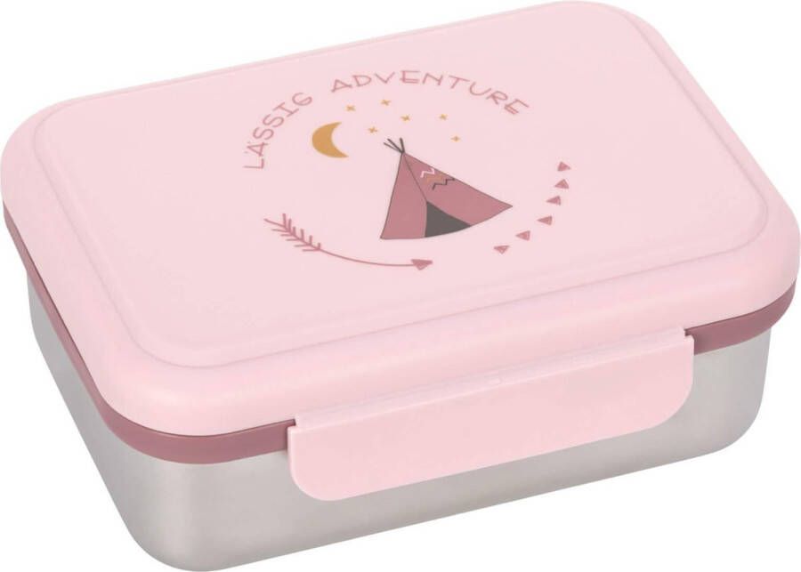 TCF Trading Lässig roestvrijstalen lunchbox voor kinderen Adventure Tipi