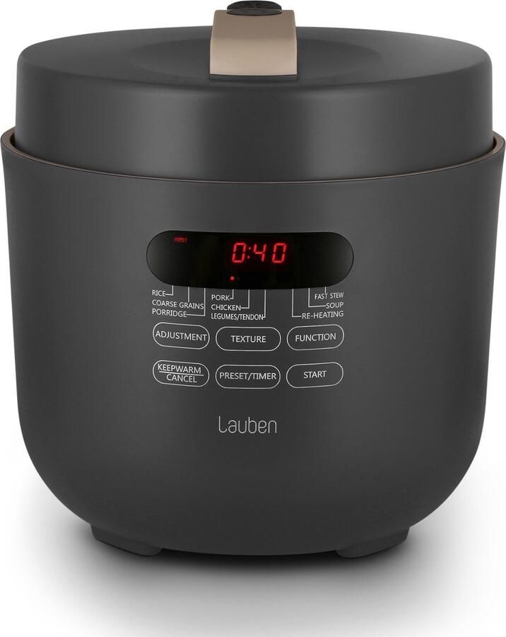 Lauben Multicooker Snelkookpan Electrische Snelkookpan Multicooker 9 Automatische programma's 5 L 900W Zwart