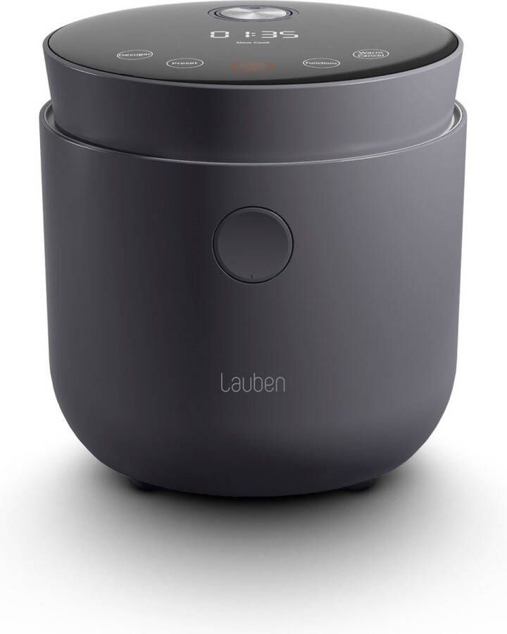 Lauben Rice Cooker 1.5L Rijstkoker Klein Rice cooker small Rijstkoker met lage suikerfunctie 500W Zwart