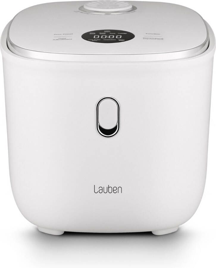 Lauben Rice Cooker 3L- Rijstkoker Stoomkoker Rijstkoker met lage suikerfunctie 605W Wit