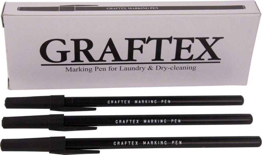 Laundryshop.nl Textiel 'stift' Graftex Zwarte wasserij PENNEN 12 stuks
