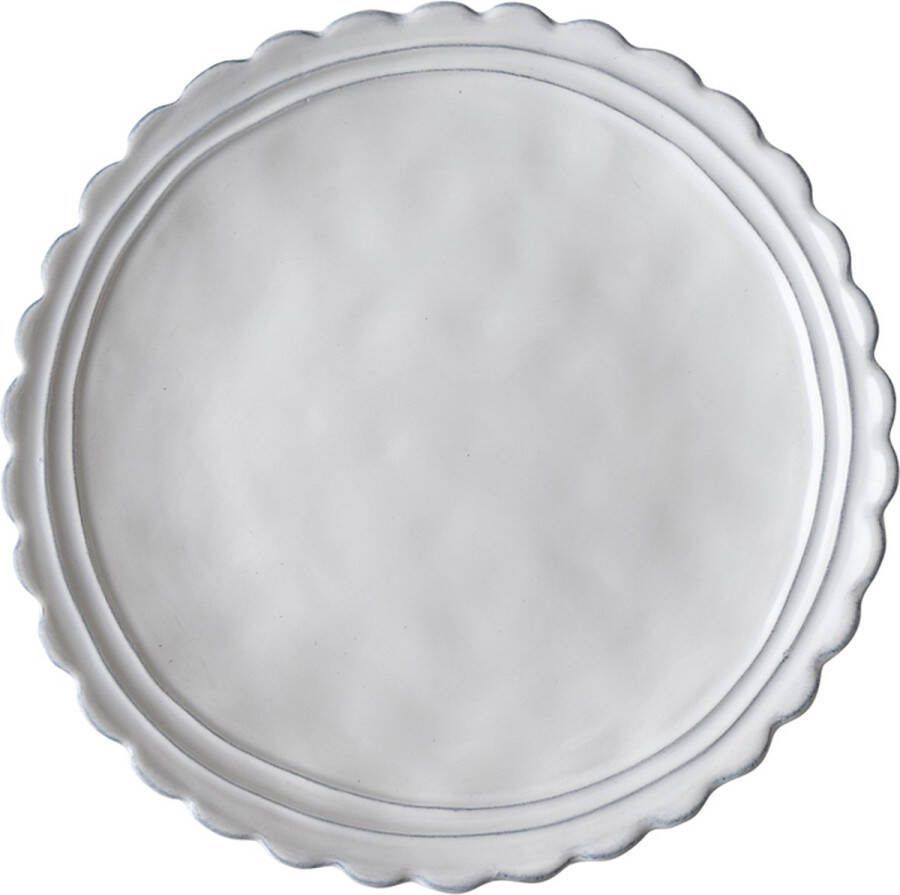 Laura Ashley Artisan Collectables Borden Plat Ø 20cm irregular Wit Uni