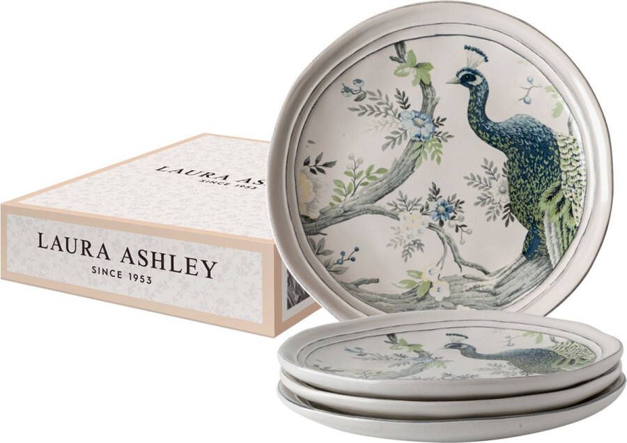 Laura Ashley Artisan Collectables Bordenset 4 persoons servies Geschenkverpakking Ø20 cm Belvedere Ontbijtborden