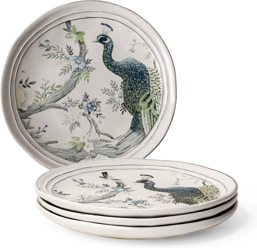 Laura Ashley Artisan Collectables Bordenset 4 persoons servies Geschenkverpakking Ø20 cm Belvedere Ontbijtborden