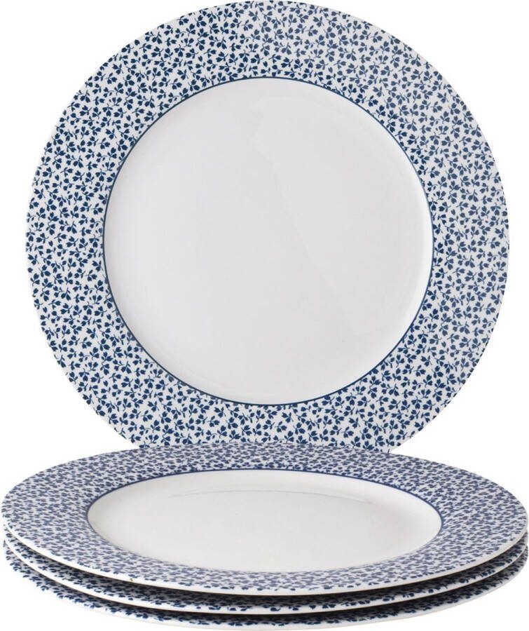 Laura Ashley Blueprint Collectables Borden set van 4 Dinerborden Ø 26cm Floris Kerst Servies Borden