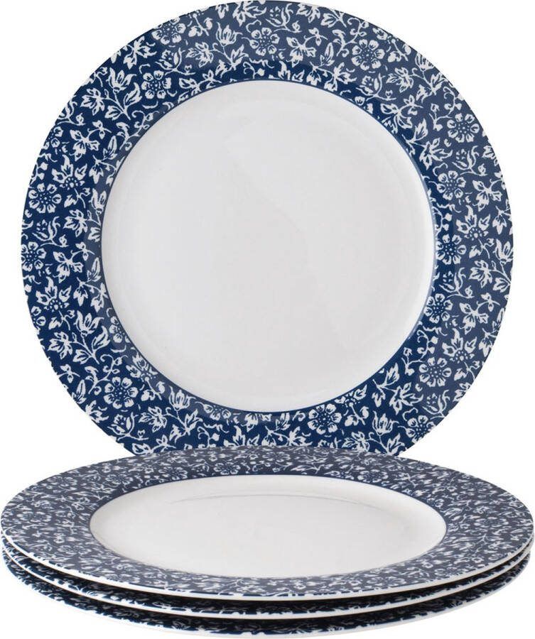 Laura Ashley Blueprint Collectables Borden set van 4 Dinerborden Ø 26cm Sweet Alyssum Kerst Servies Borden